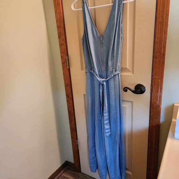 Laundry by Shelli Segal denim jumper zip up sz 8 - Picture 1 of 10